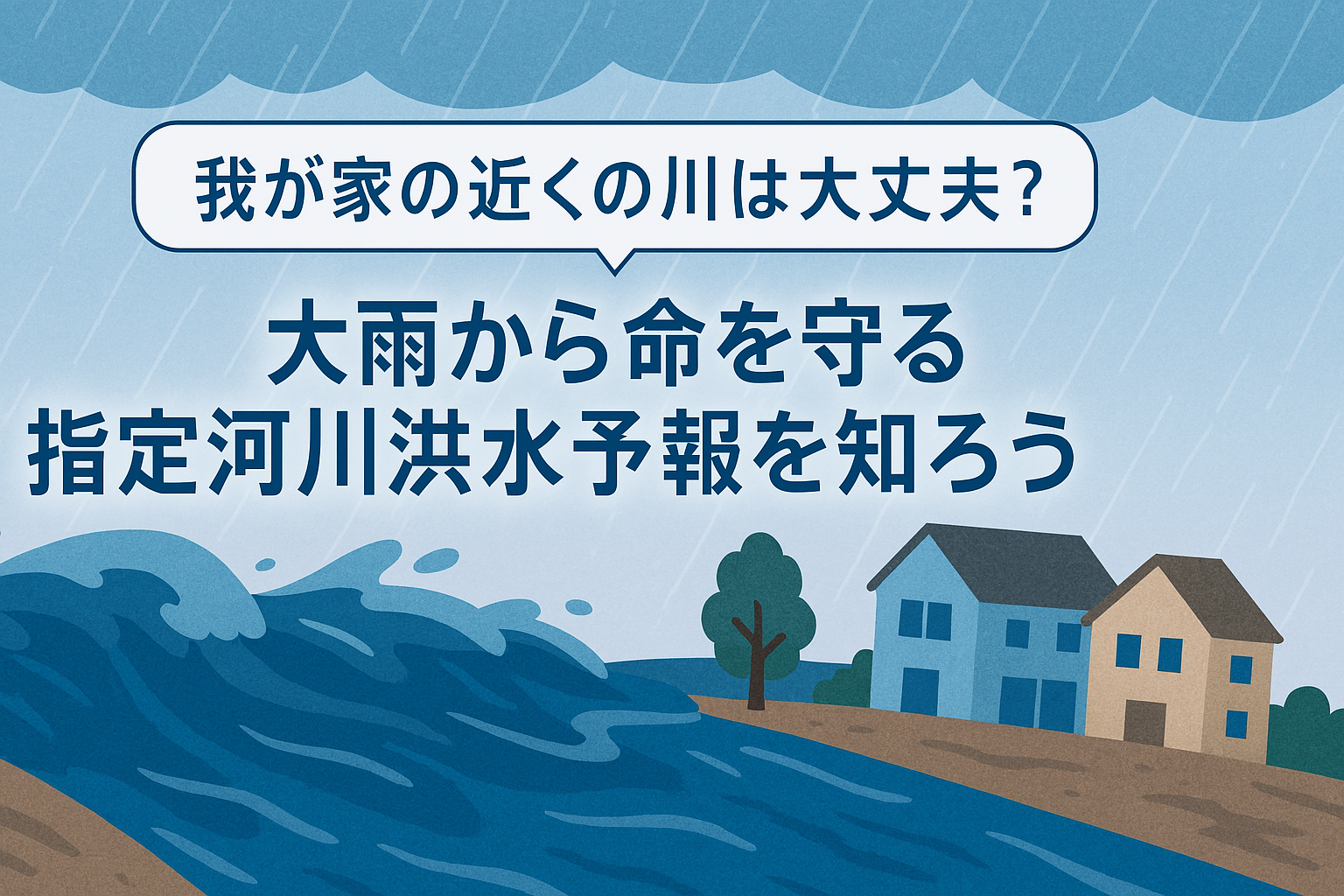 大雨から命を守る「指定河川洪水予報」を知ろう