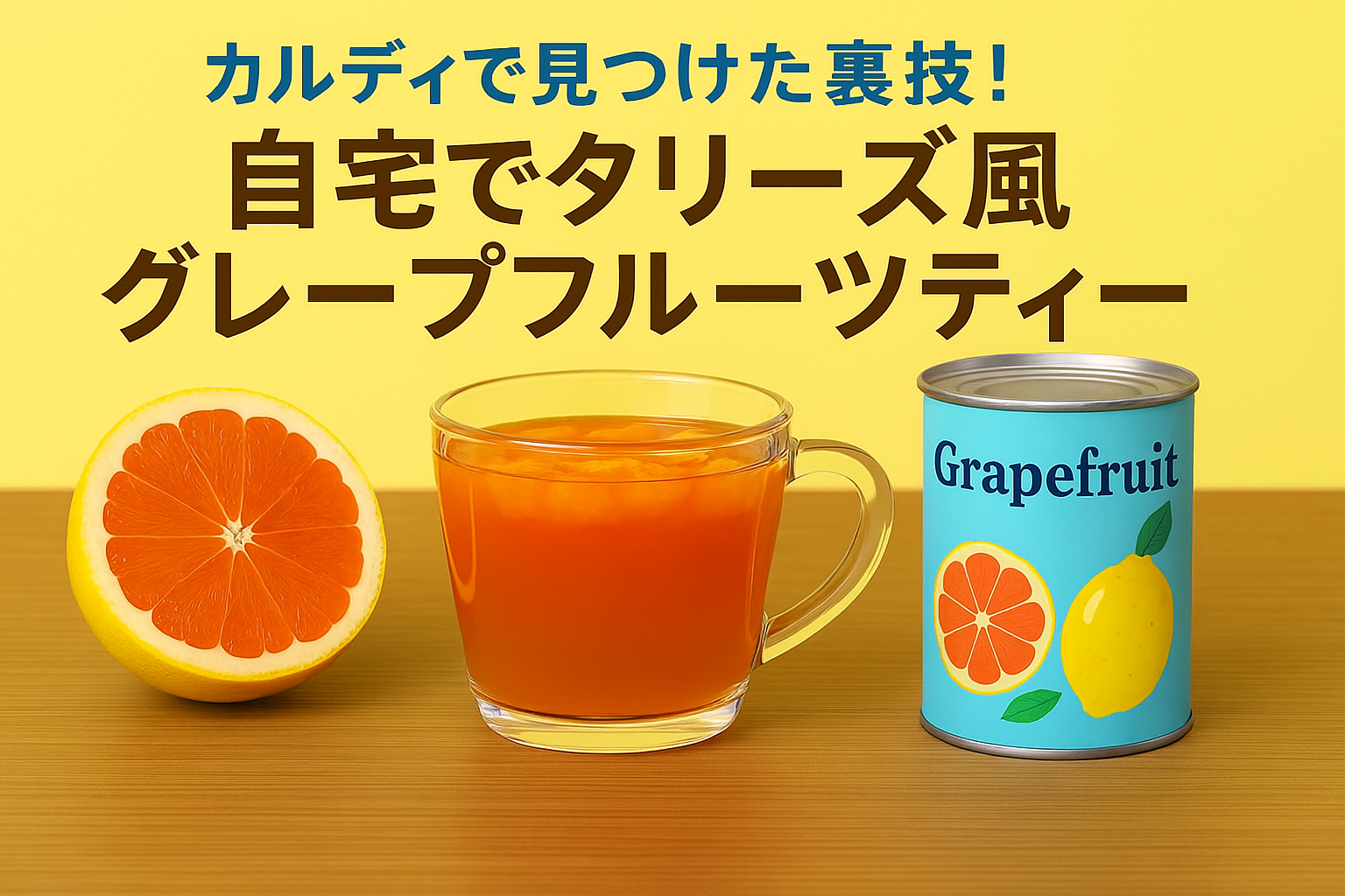 自宅でタリーズのグレープフルーツティーぽいティー