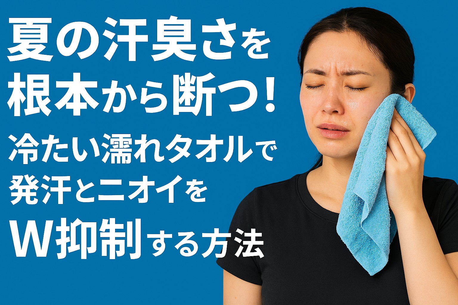 夏の汗臭さを根本から断つ！冷たい濡れタオルで発汗とニオイをW抑制する方法