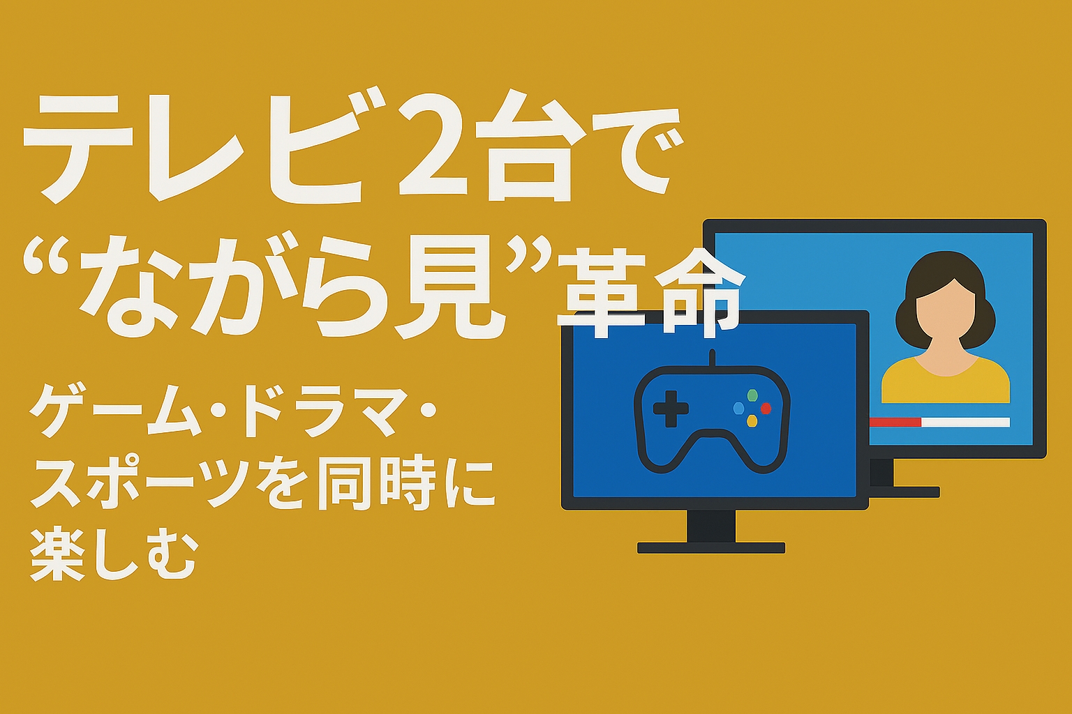 テレビ2台で“ながら見”革命！ゲーム・ドラマ・スポーツを同時に楽しむ