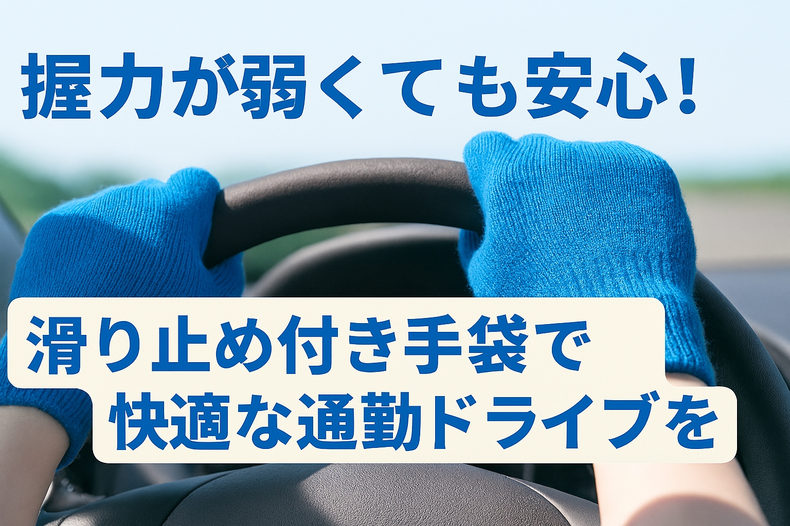 握力が弱くても安心！滑り止め付き手袋で快適な通勤ドライブを