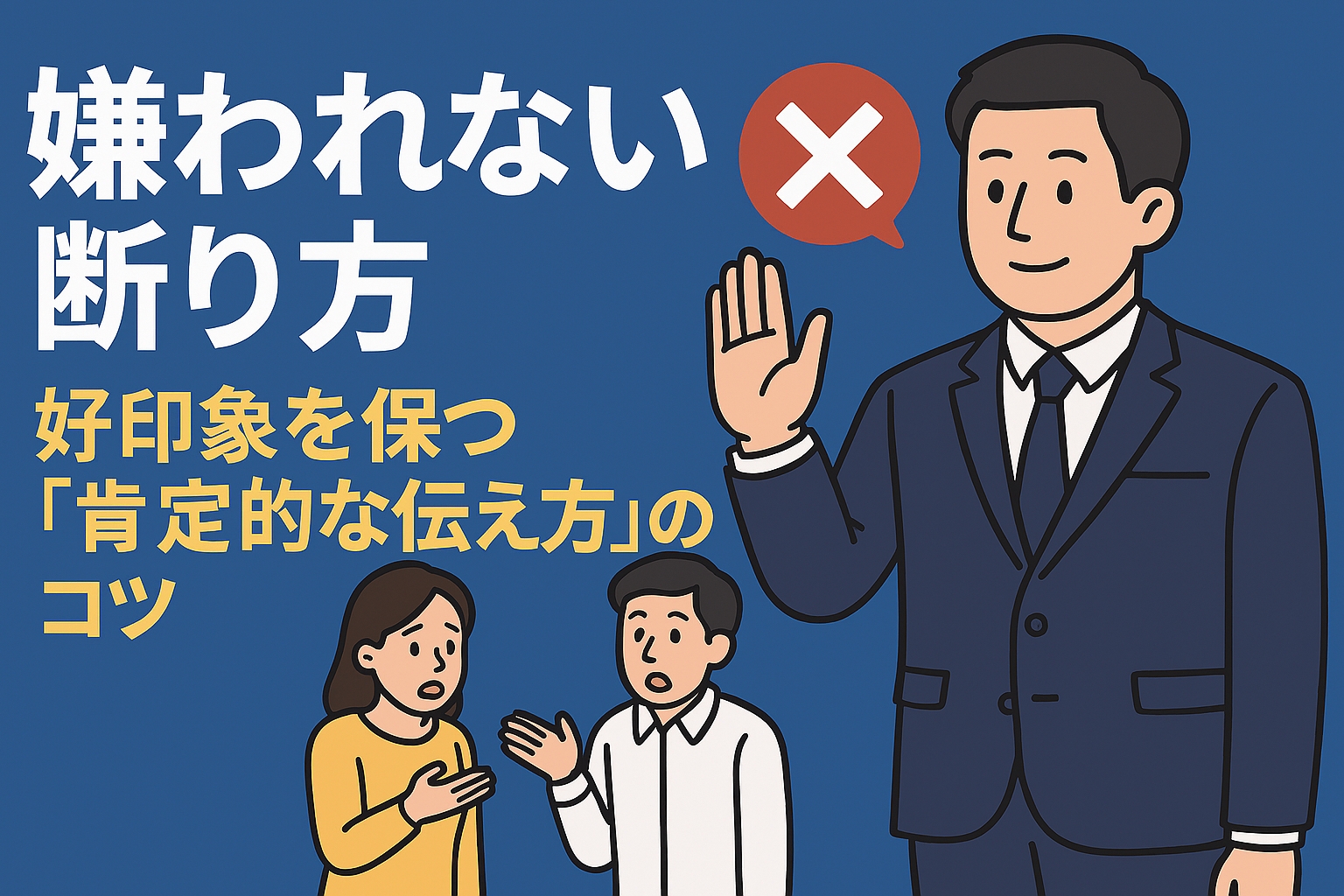 嫌われない断り方：好印象を保つ「肯定的な伝え方」のコツ