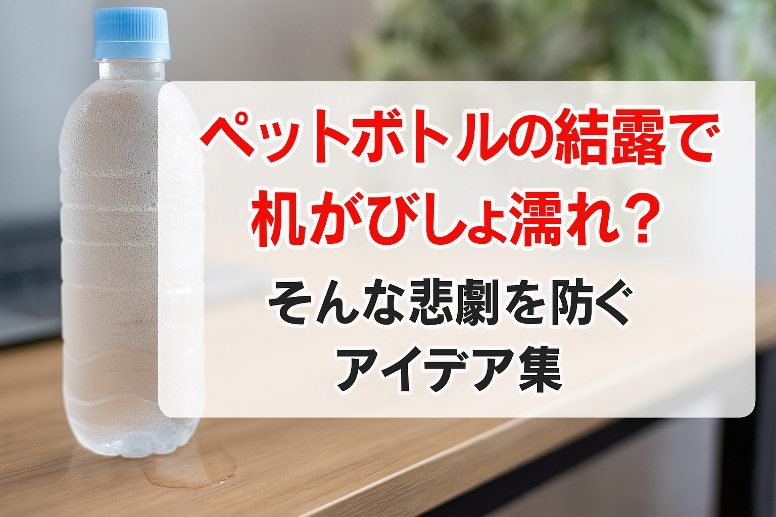 ペットボトルの結露で机がびしょ濡れ？そんな悲劇を防ぐアイデア集