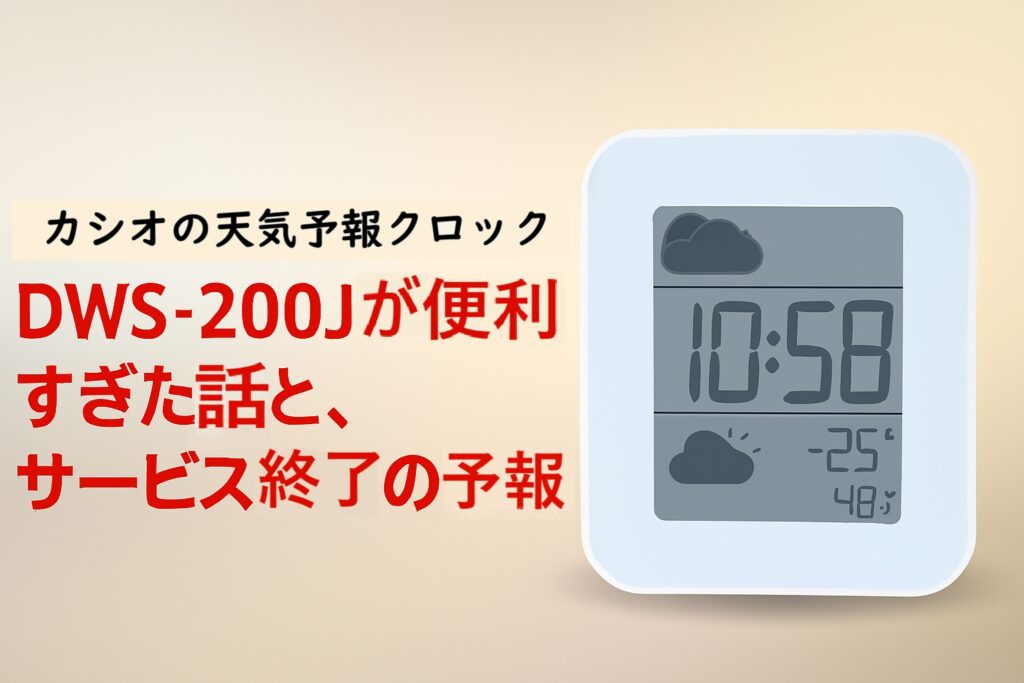 カシオの天気予報クロックDWS-200Jが便利すぎた話と、サービス終了の予報