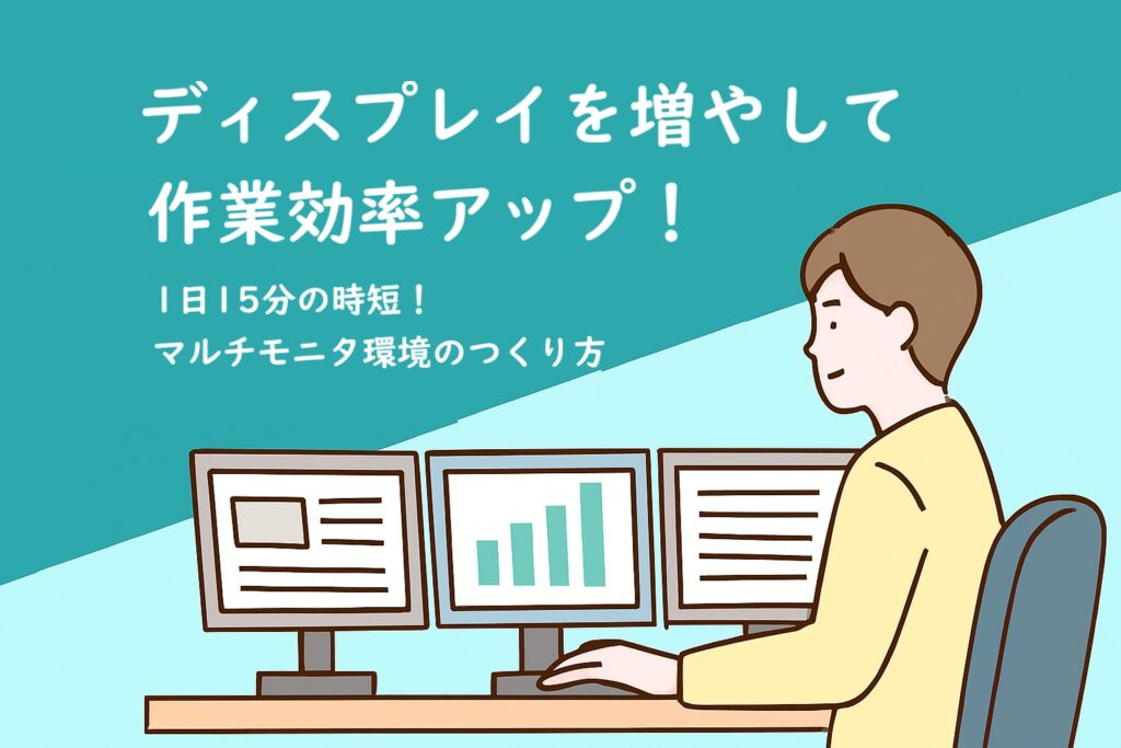 ディスプレイを増やして作業効率アップ！1日15分の時短とマルチモニタ環境のつくり方