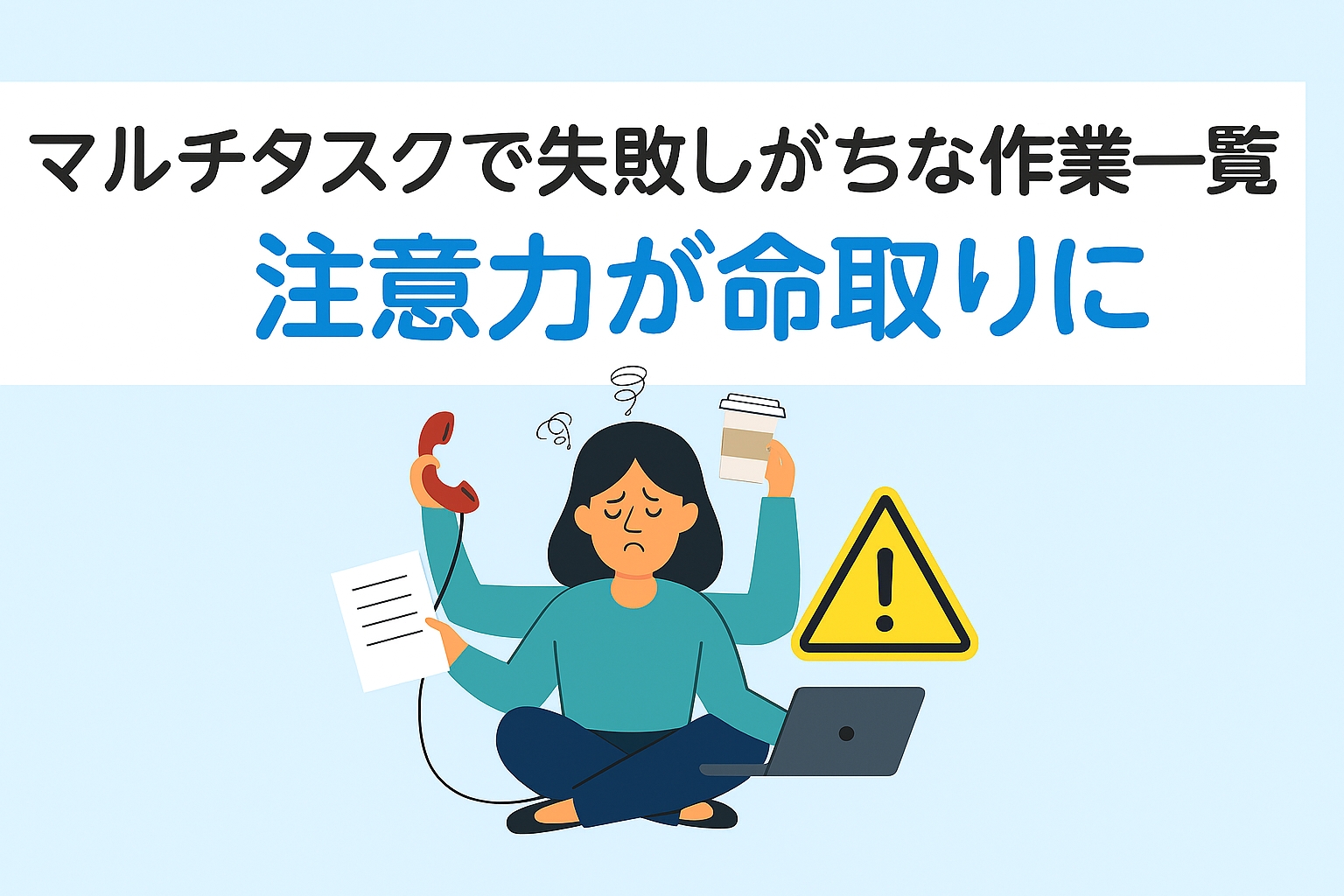 マルチタスクで失敗しがちな作業一覧｜注意力が命取りに