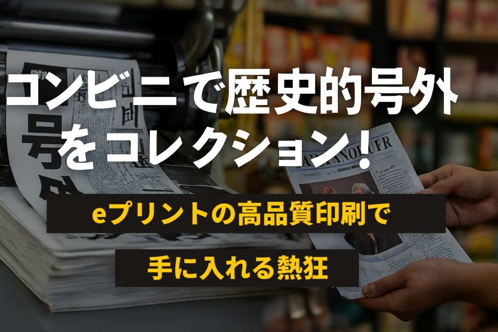 コンビニで歴史的号外をコレクション！eプリントの高品質印刷で手に入れる熱狂