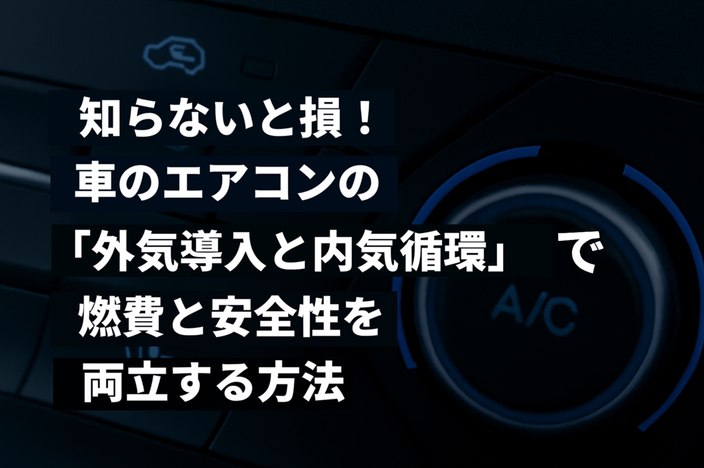 知らないと損！車のエアコンの「外気導入と内気循環」で燃費と安全性を両立する方法