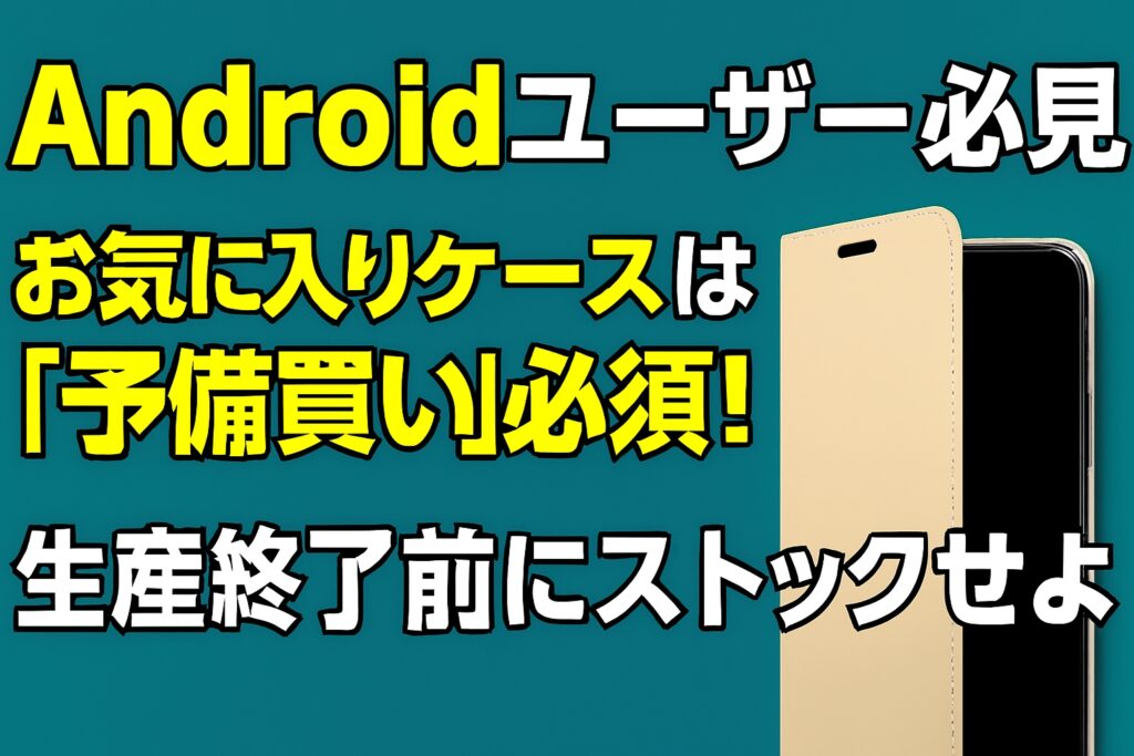 【Androidユーザー必見】お気に入りケースは「予備買い」必須！生産終了前にストックせよ