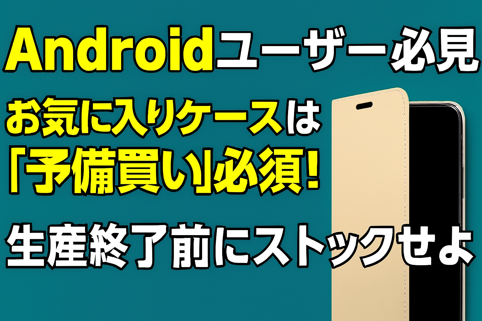 【Androidユーザー必見】お気に入りケースは「予備買い」必須!生産終了前にストックせよ