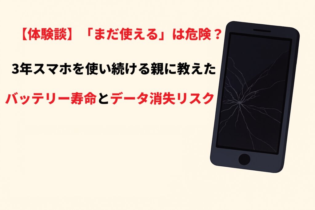 【体験談】「まだ使える」は危険？ 3年スマホを使い続ける親に教えたバッテリー寿命とデータ消失の境界線