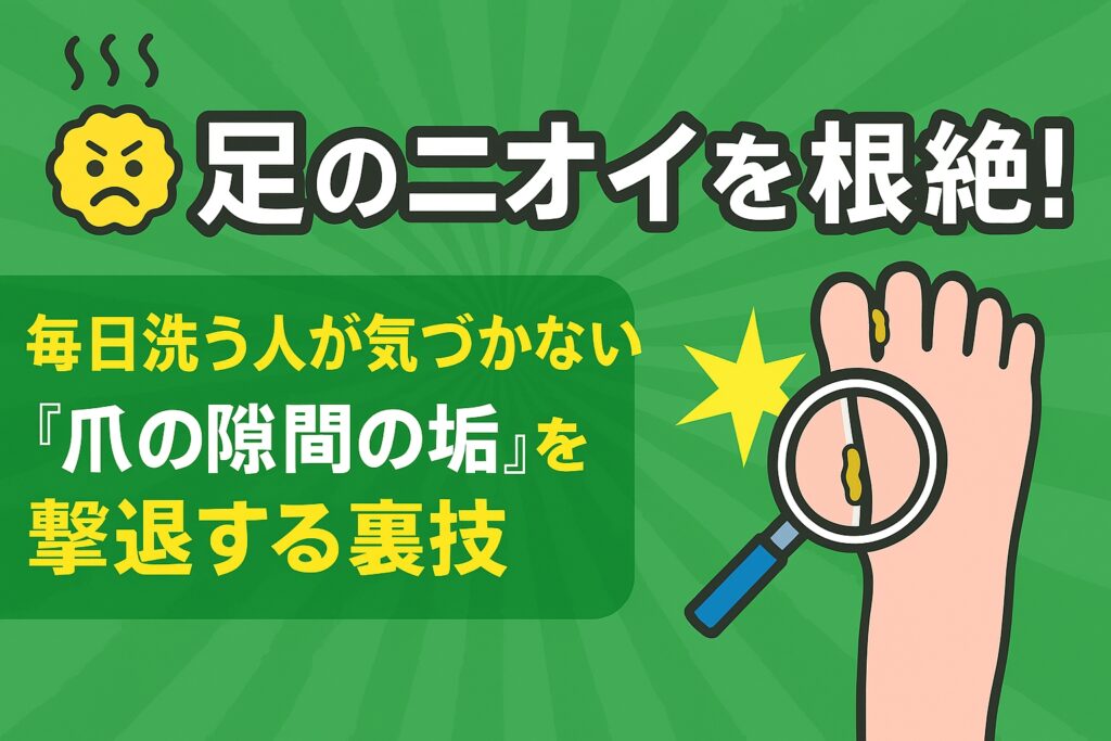足のニオイを根絶！毎日洗う人が気づかない「爪の隙間の垢」を撃退する裏技