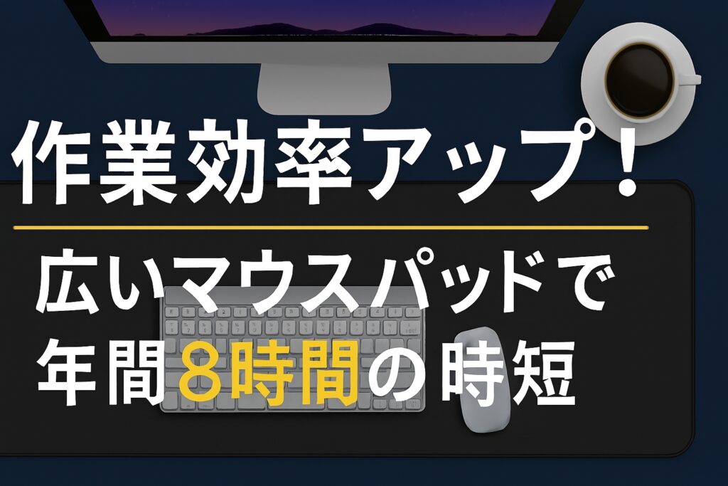 作業効率アップに直結！広いマウスパッドで年間8時間のロスタイムをなくす