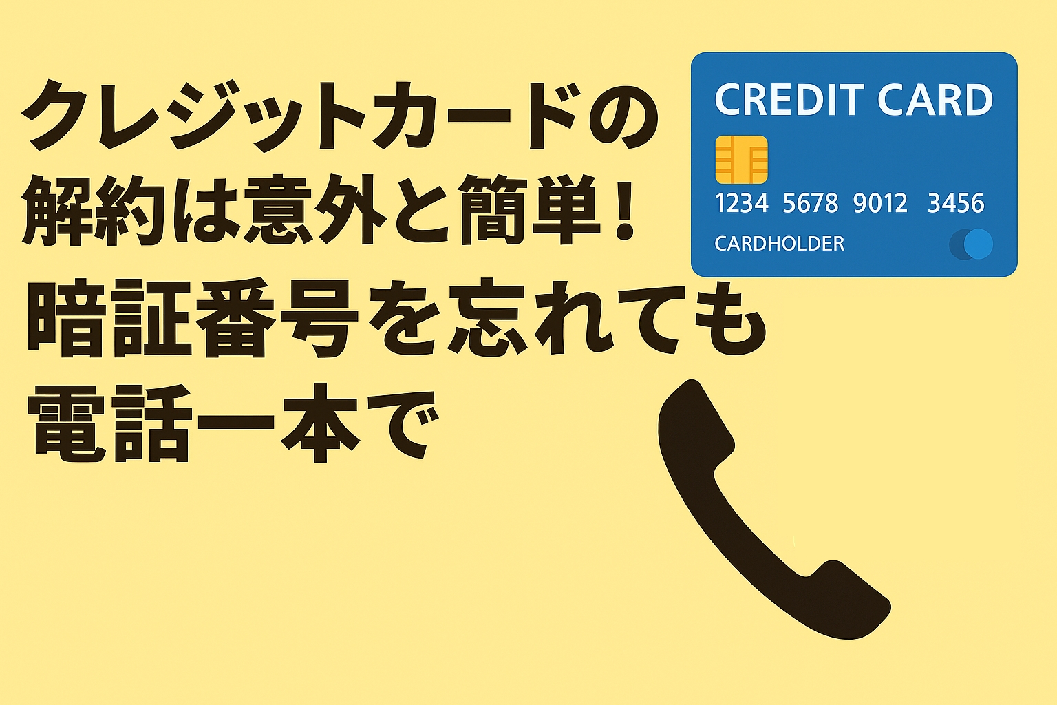 クレジットカードの解約は意外と簡単！暗証番号を忘れても電話一本で済んだ体験談