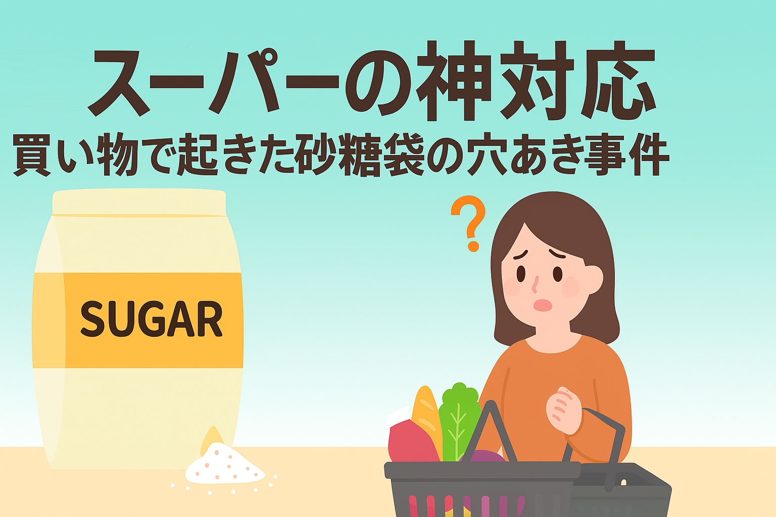 スーパーの神対応：買い物で起きた砂糖袋の穴あき事件