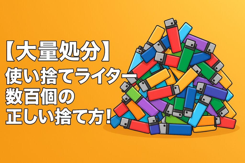 【大量処分】使い捨てライター数百個の正しい捨て方！ガス抜き不要の裏ワザと業者活用術