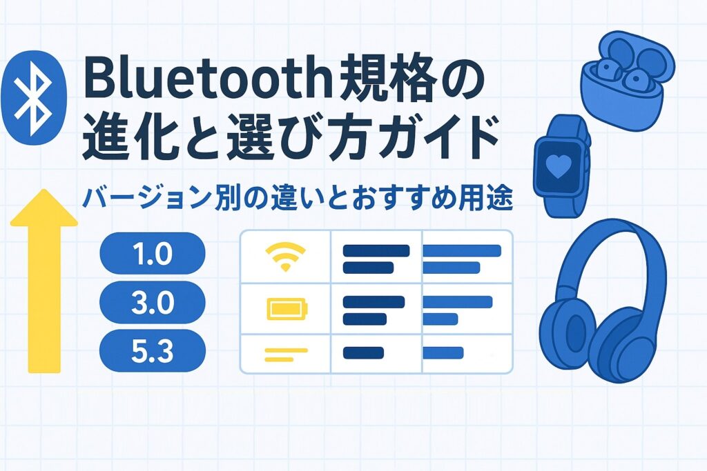 Bluetooth規格の進化と選び方ガイド｜バージョン別の違いとおすすめ用途を解説