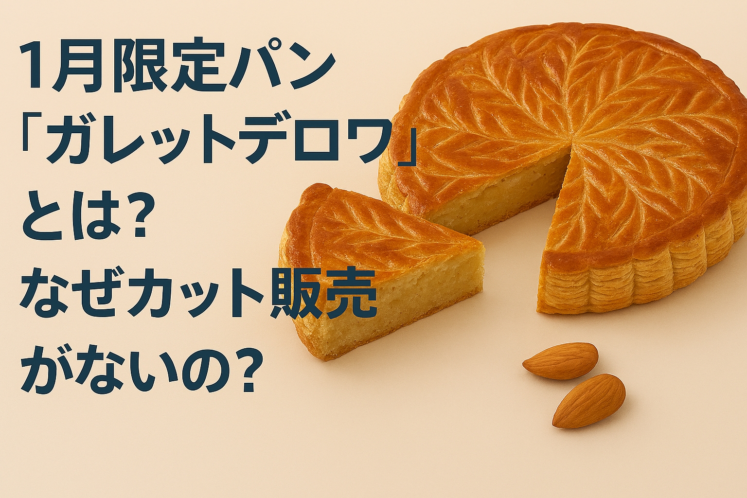 1月限定パン「ガレットデロワ」とは？なぜカット販売がないの？模様の意味やアーモンドの秘密