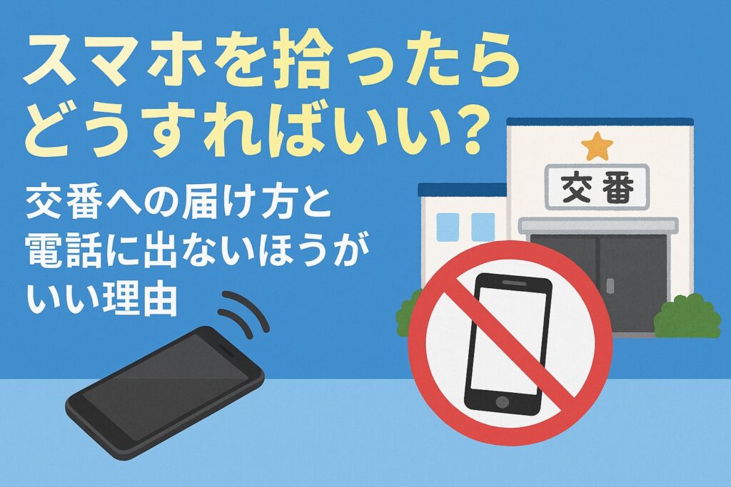 スマホを拾ったらどうすればいい？交番への届け方と電話に出ないほうがいい理由