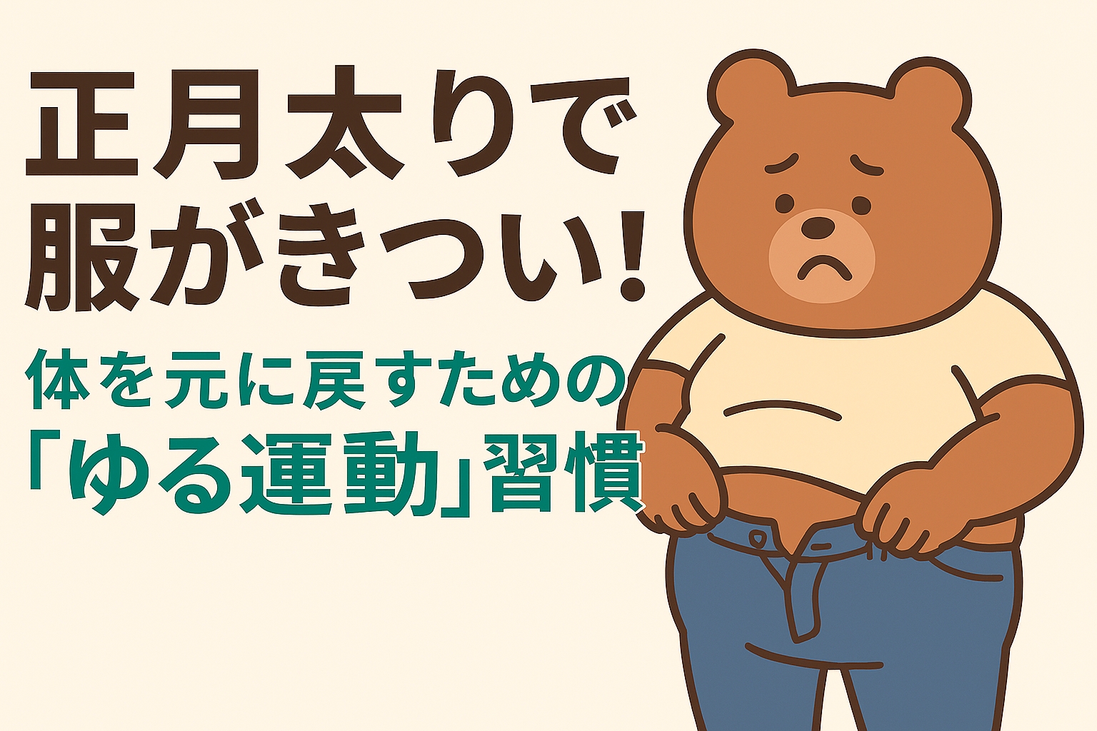 正月太りで服がきつい！体を元に戻すための「ゆる運動」習慣