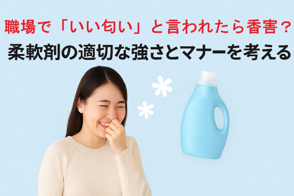 職場で「いい匂い」と言われたら香害？柔軟剤の適切な強さとマナーを考える