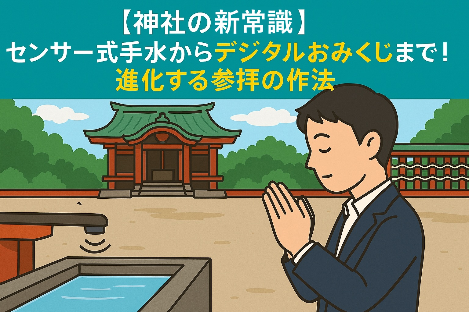 【神社の新常識】センサー式手水からデジタルおみくじまで！進化する参拝の作法