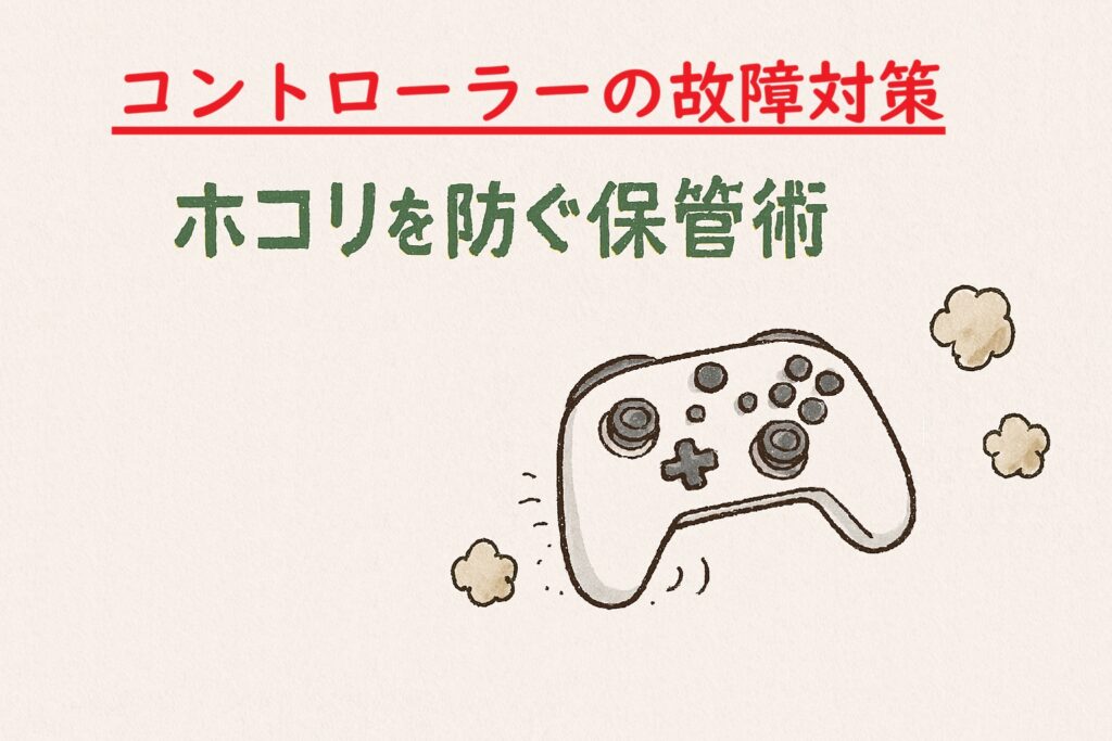 コントローラーのスティックドリフト対策｜100均のランチバッグでホコリを防ぐ保管術