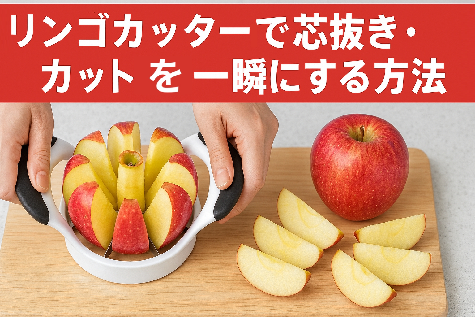 もう包丁には戻れない！リンゴカッターで芯抜き・カットを一瞬にする方法と使い方のコツ