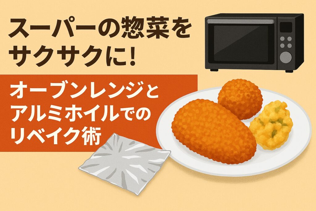 スーパーの惣菜をサクサクに！オーブンレンジとアルミホイルでのリベイク術