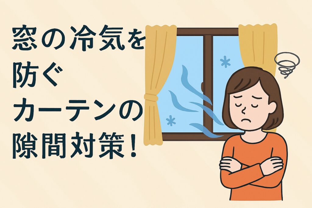 窓の冷気を防ぐカーテンの隙間対策！マグネットで密閉して室温を上げる方法