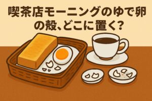 喫茶店モーニングのゆで卵の殻、どこに置く？スマートな捨て方とマナー