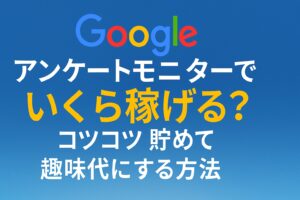 Googleアンケートモニターでいくら稼げる？コツコツ貯めて趣味代にする方法