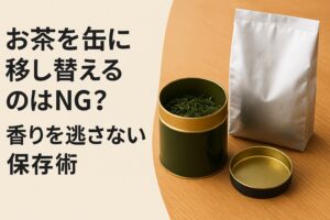 お茶を缶に移し替えるのはNG？高級茶の香りを逃さない『アルミ袋のまま』保存術