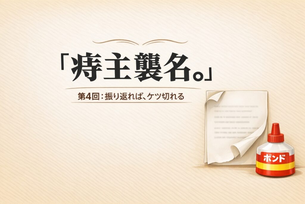 『痔主襲名。』 第4回：振り返れば、ケツ切れる