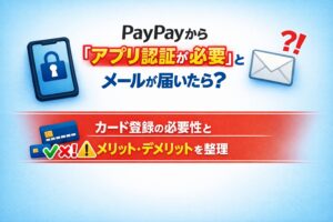 PayPayから「アプリ認証が必要」とメールが届いたら？カード登録の必要性とメリット・デメリットを整理