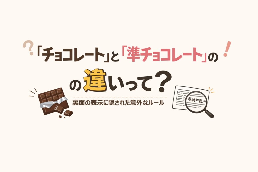 「チョコレート」と「準チョコレート」の違いって？裏面の表示に隠された意外なルール