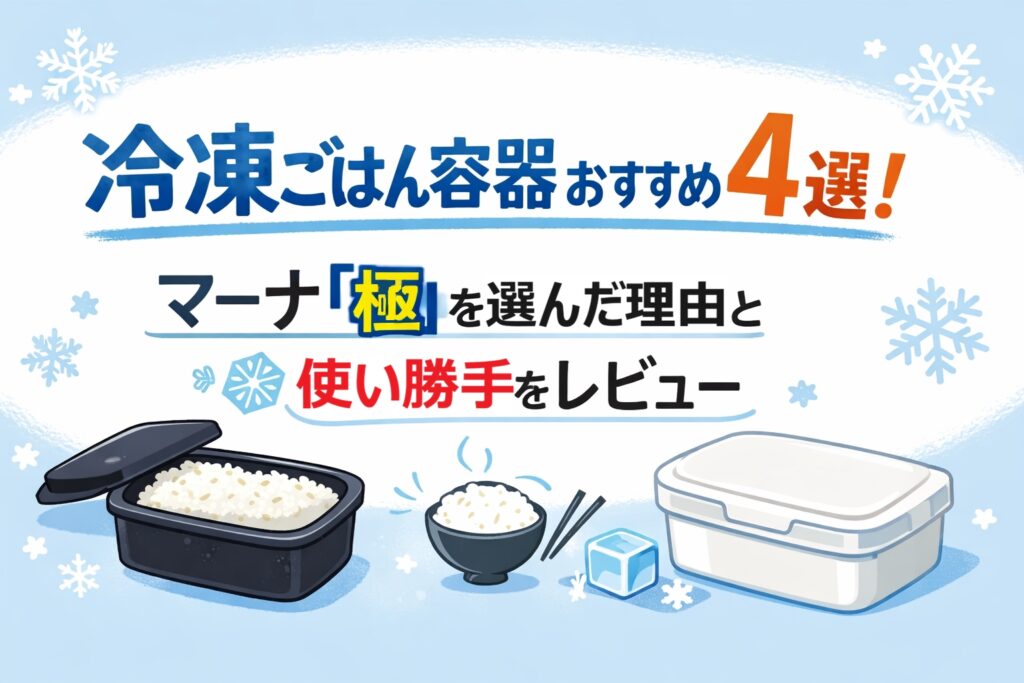 冷凍ごはん容器おすすめ4選！マーナ『極』を選んだ理由と使い勝手をレビュー