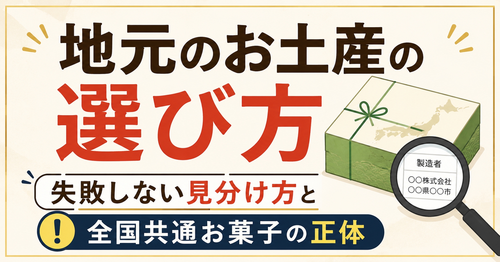 地元のお土産の選び方｜失敗しない見分け方と全国共通お菓子の正体