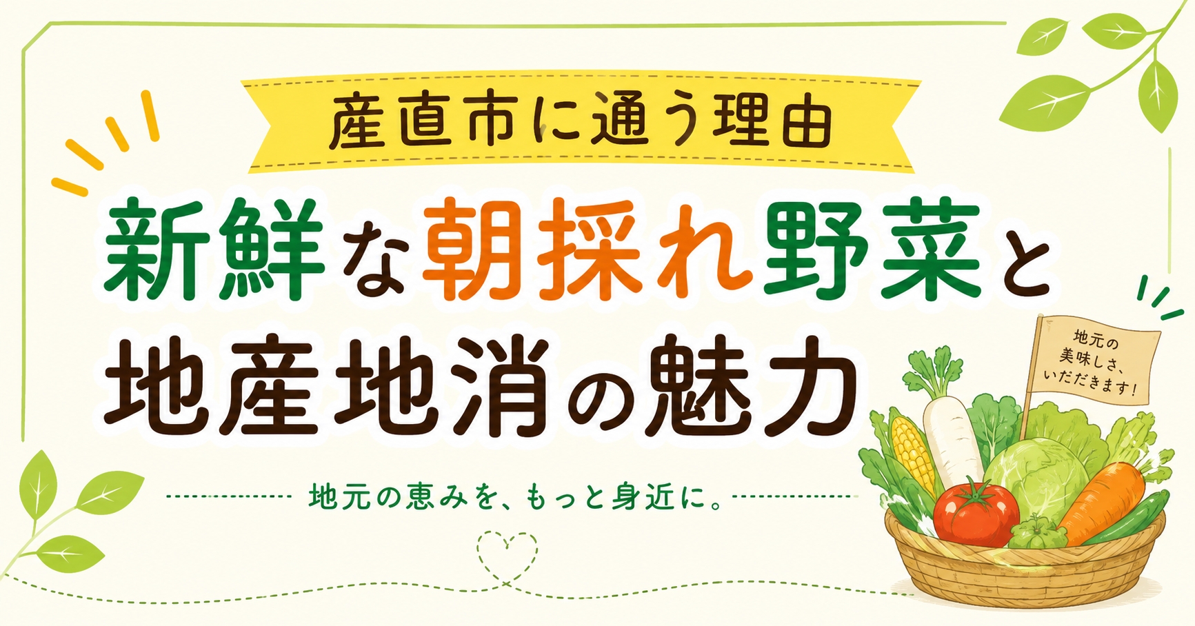 産直市に通う理由｜新鮮な朝採れ野菜と地産地消の魅力