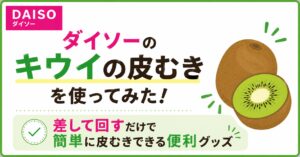 ダイソーのキウイの皮むきを使ってみた！差して回すだけで簡単に皮むきできる便利グッズ
