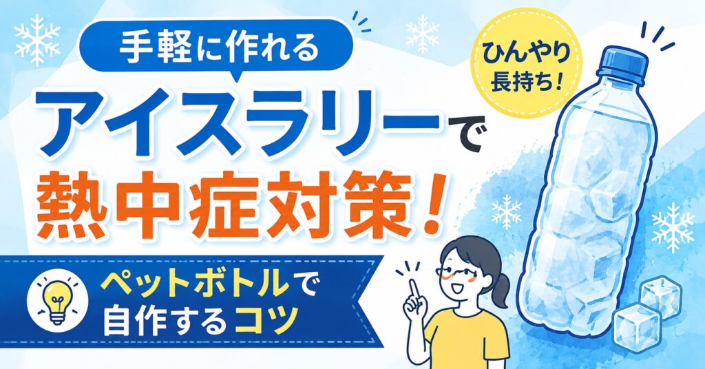 手軽に作れるアイスラリーで熱中症対策！ペットボトルで自作するコツ